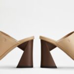 PLATFORM LEATHER 85 MULES
