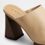 PLATFORM LEATHER 85 MULES