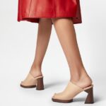 PLATFORM LEATHER 85 MULES