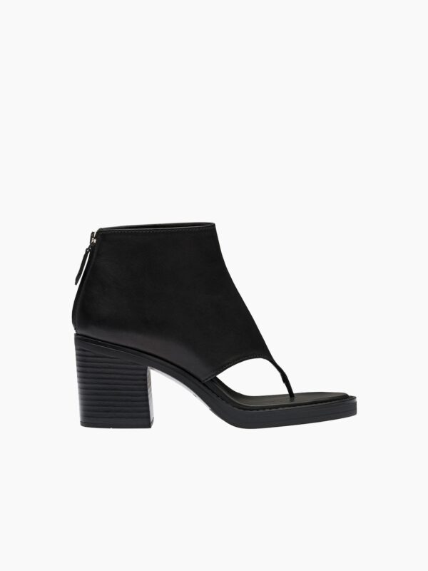 LEATHER THONG RUNWAY BOOTIES