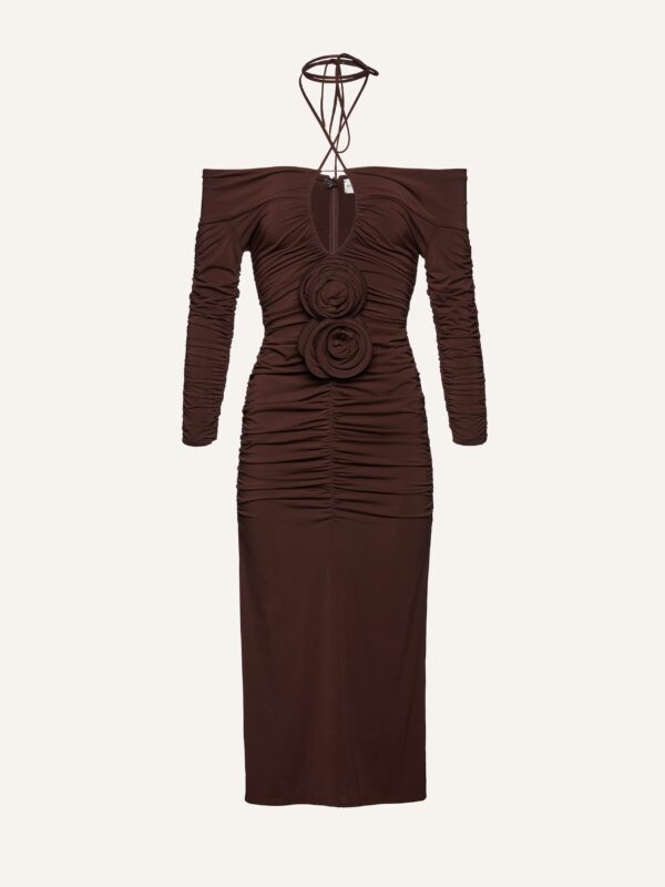 CRISS CROSS RUCHED DRESS