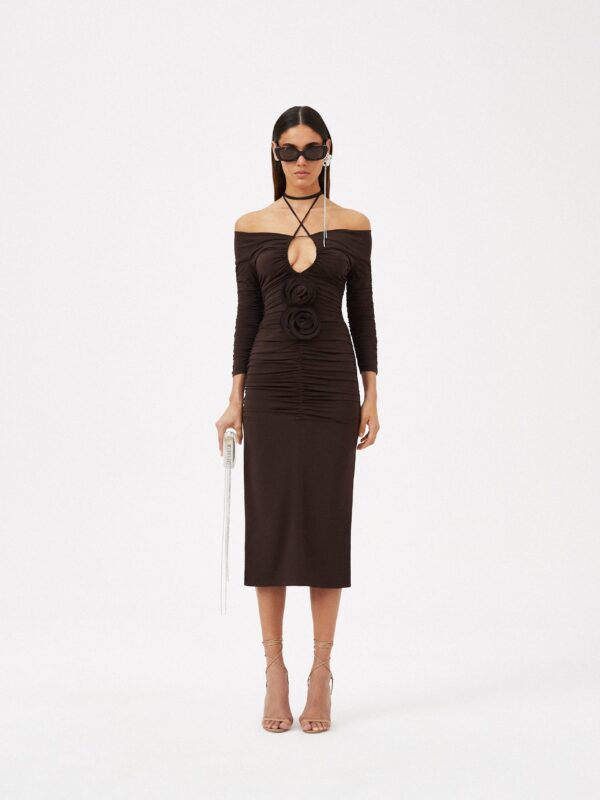 CRISS CROSS RUCHED DRESS