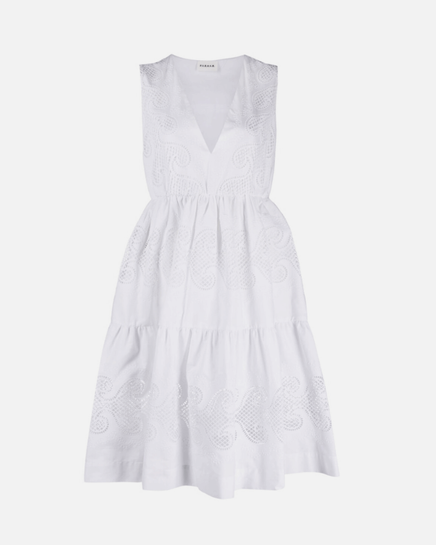 RUFFLED LACE DRESS