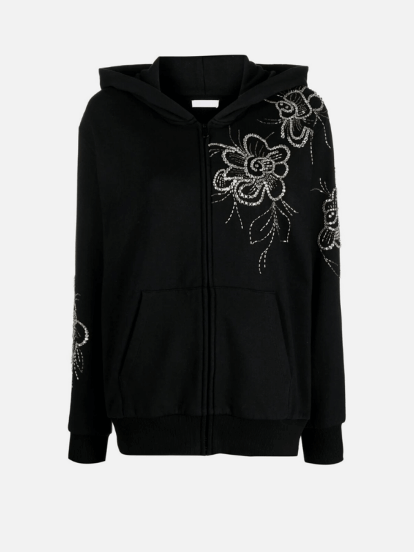 EMBELLISHED ZIPPED HOODIE