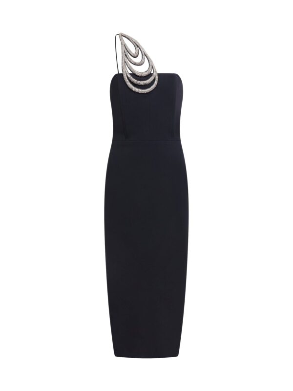 CRYSTAL OYSTER SHELL MIDI DRESS