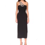 CRYSTAL OYSTER SHELL MIDI DRESS