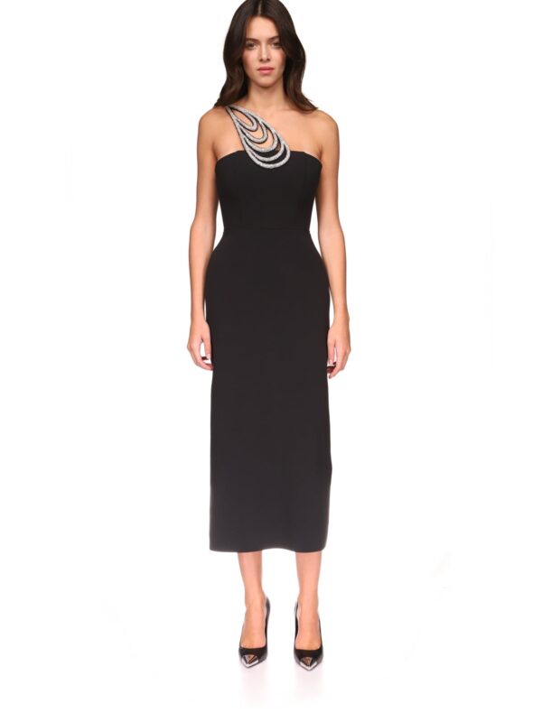 CRYSTAL OYSTER SHELL MIDI DRESS