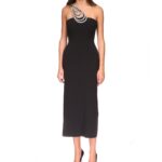 CRYSTAL OYSTER SHELL MIDI DRESS