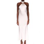 CRYSTAL STARFISH HALTER AND FLOUNCE MIDI DRESS