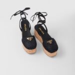 CROCHET WEDGE SANDALS