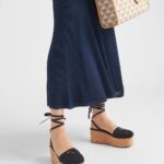 CROCHET WEDGE SANDALS