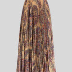 PLEATED GEORGETTE MIDI SKIRT