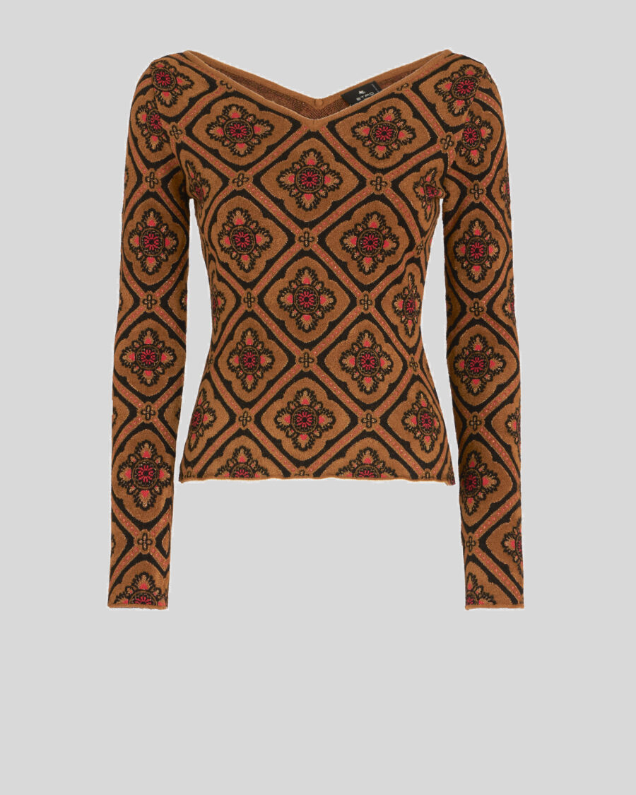 JERSEY JACQUARD SWEATER