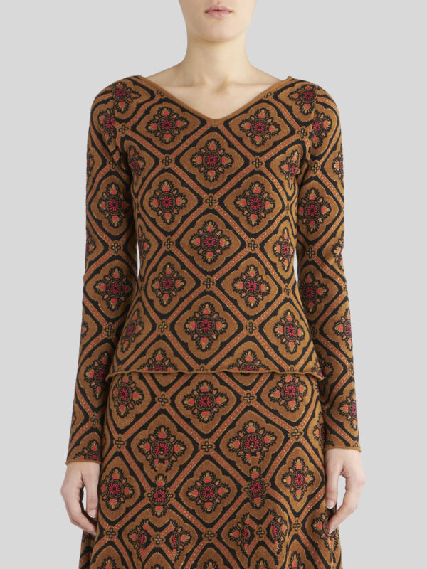 JERSEY JACQUARD SWEATER
