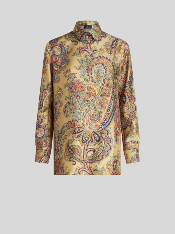 SILK SHIRT WITH PAISLEY PATTERN