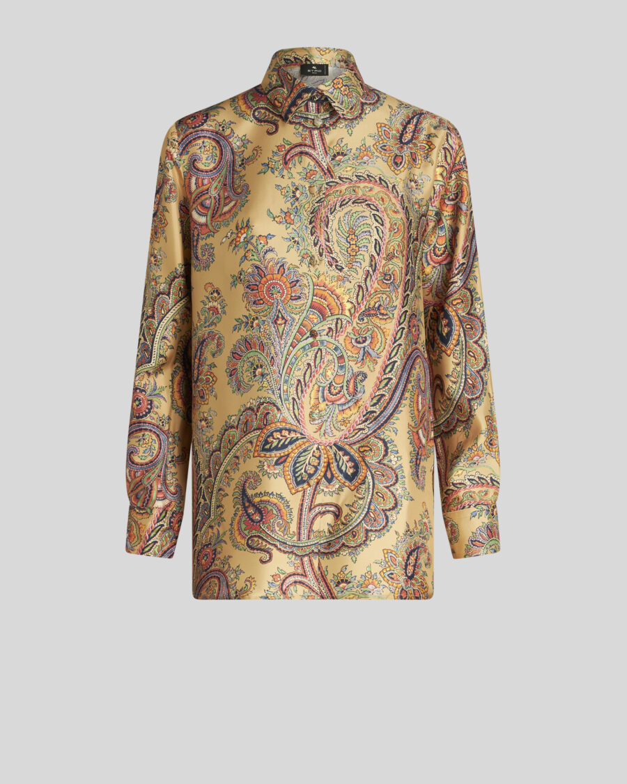 SILK SHIRT WITH PAISLEY PATTERN