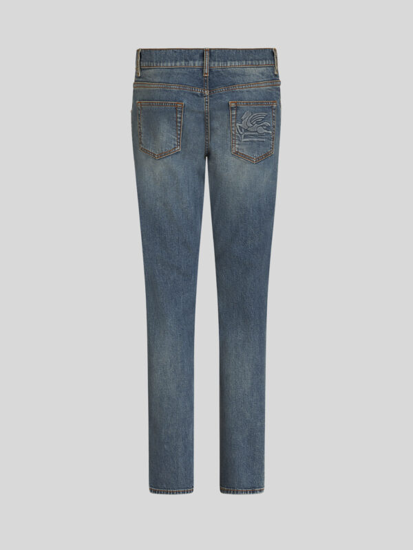 JEANS WITH VINTAGE WORKING AND PEGASO