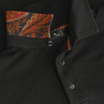 POLO SHIRT WITH LOGO AND PAISLEY UNDERCOLLAR