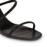 CLEO BLOCK-HEELED CRYSTAL BLACK SANDAL 80
