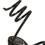 CLEO BLOCK-HEELED CRYSTAL BLACK SANDAL 80