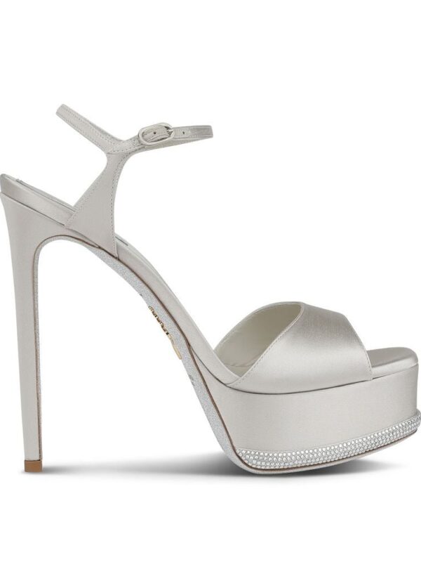 ANASTASIA CRYSTAL GRAY PLATFORM SANDAL 130