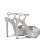 ANASTASIA CRYSTAL GRAY PLATFORM SANDAL 130