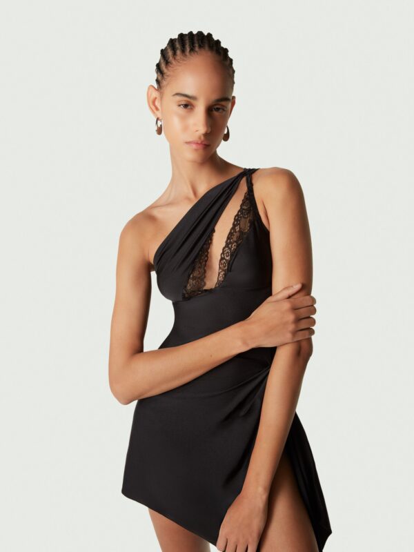 ASYMMETRIC MINI DRESS