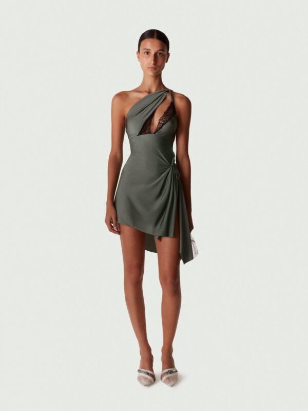 ASYMMETRIC MINI DRESS