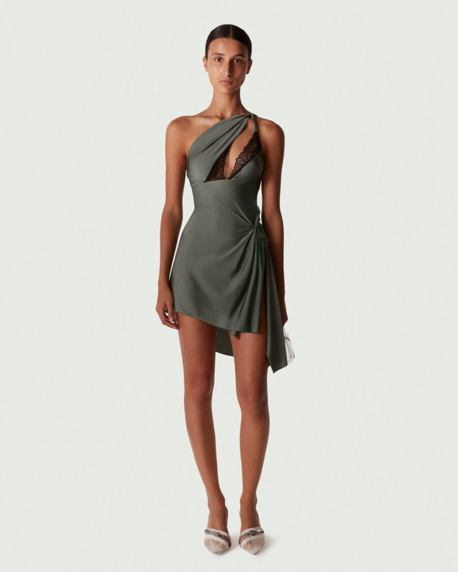ASYMMETRIC MINI DRESS