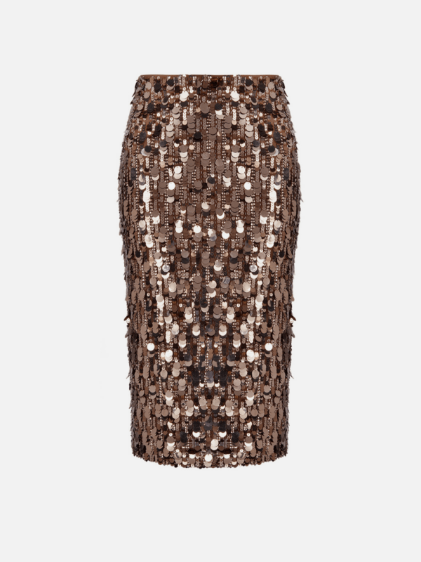 SEQUIN MIDI SKIRT