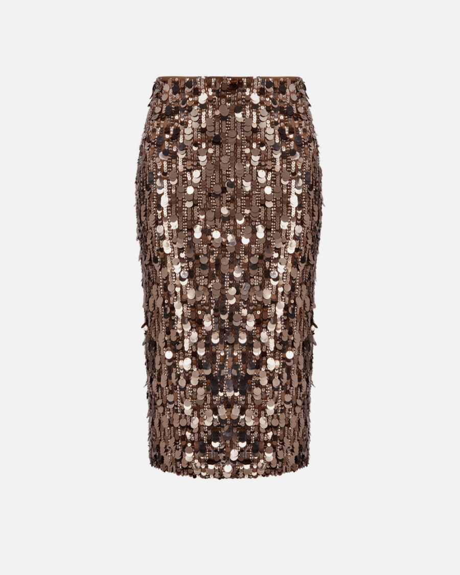 SEQUIN MIDI SKIRT