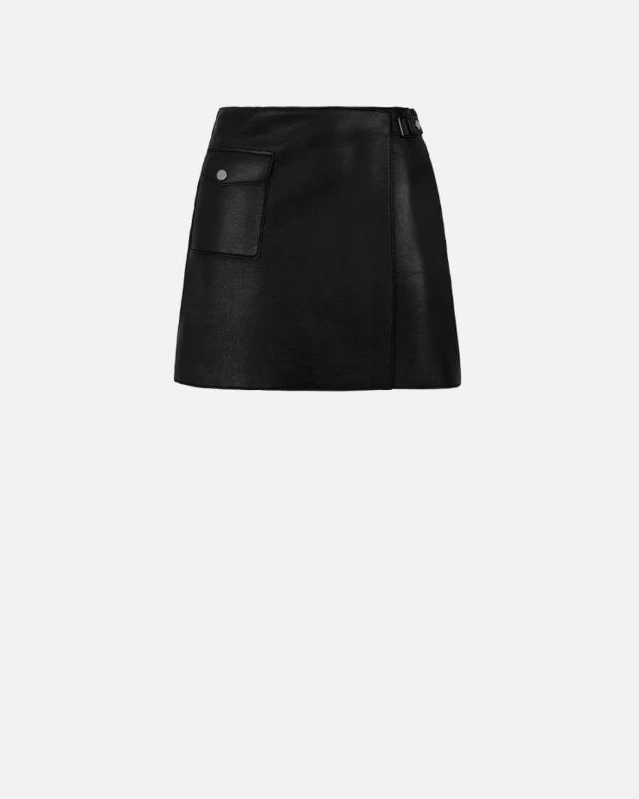 LEATHER MINI SKIRT