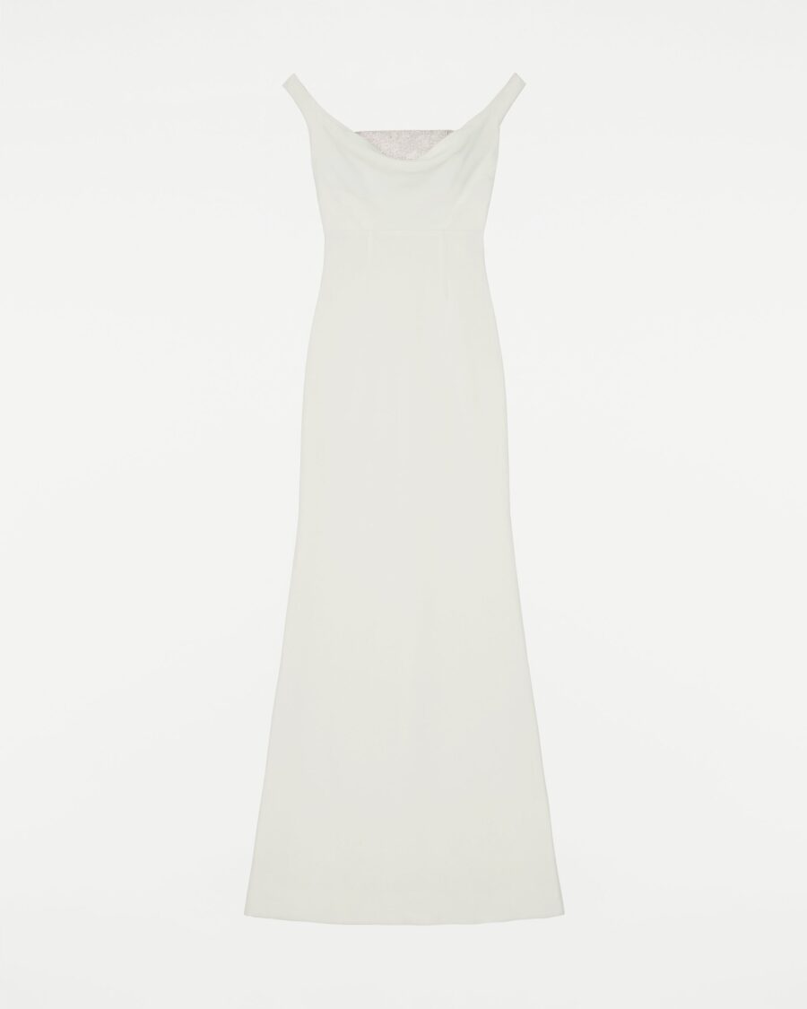 OFF SHOULDER CADY DIAMANTE GOWN