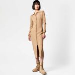 KNITTED MAXI POLO DRESS