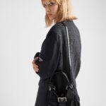 MOON RE-NYLON AND LEATHER BAG