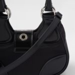 MOON RE-NYLON AND LEATHER BAG