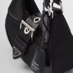 MOON RE-NYLON AND LEATHER BAG