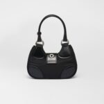 MOON RE-NYLON AND LEATHER BAG