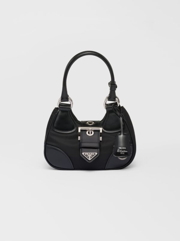 MOON RE-NYLON AND LEATHER BAG