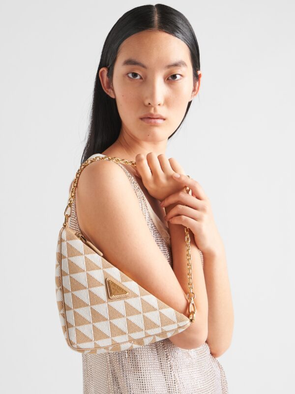 EMBROIDERED JACQUARD MINI BAG