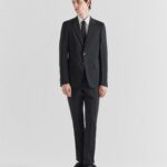 SINGLE BREASTED WOOL AND MOHAIR SUIT