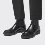 BRUSHED LEATHER CHELSEA BOOTS