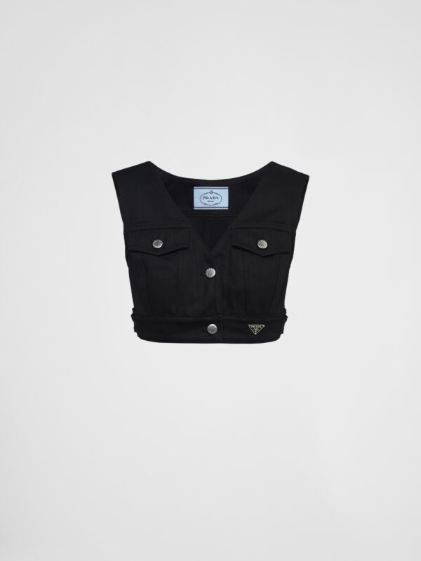 STRETCH DENIM TOP