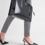 STRETCH GINGHAM AND CHECK PANTS