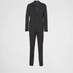 SINGLE BREASTED WOOL AND MOHAIR SUIT