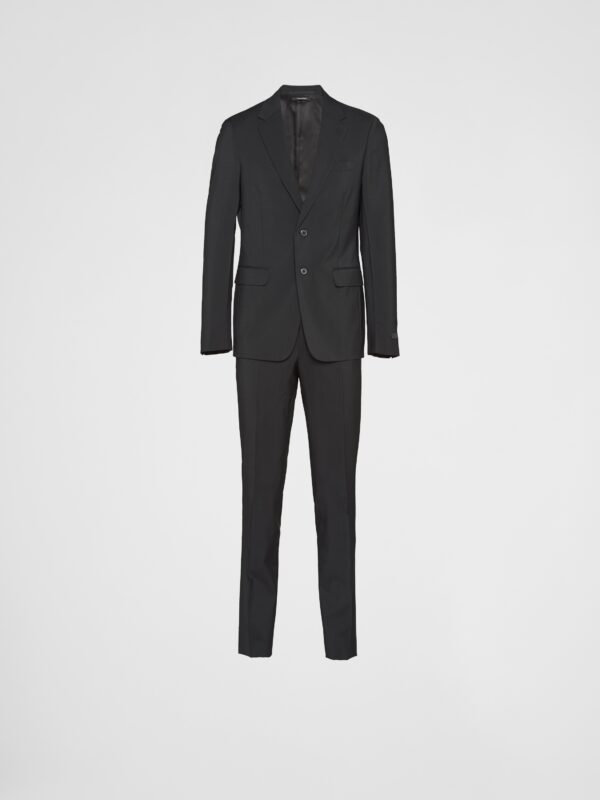 SINGLE BREASTED WOOL AND MOHAIR SUIT