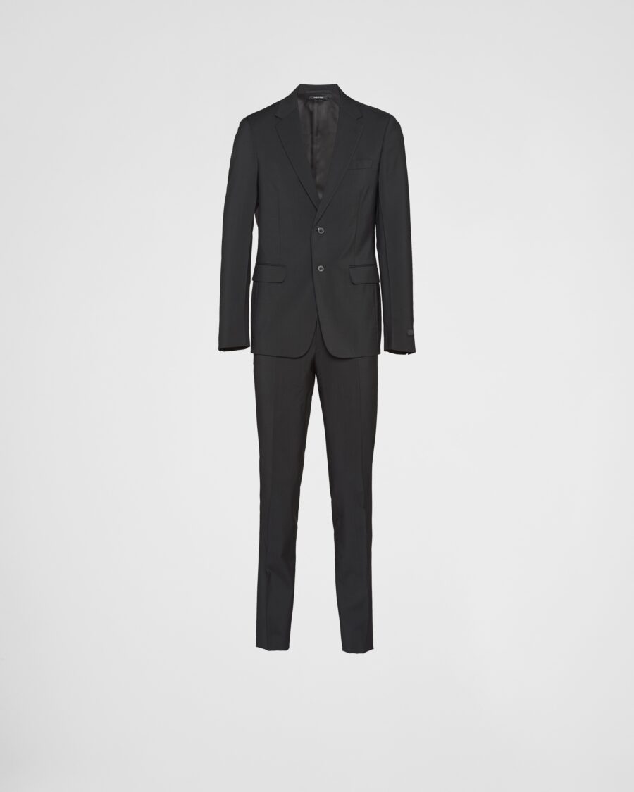SINGLE BREASTED WOOL AND MOHAIR SUIT