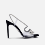 MORGANA BLACK AND SILVER SANDAL 105