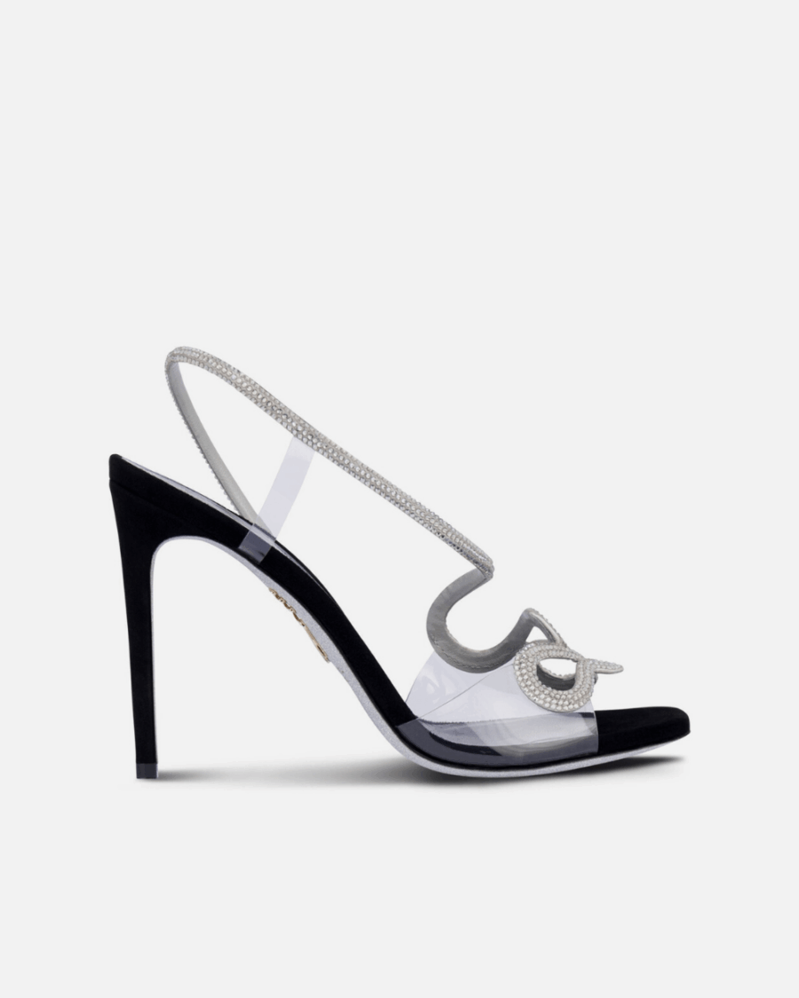 MORGANA BLACK AND SILVER SANDAL 105