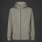 Metropolis Series Stretch Fleece Mixed Zipped Hoodie